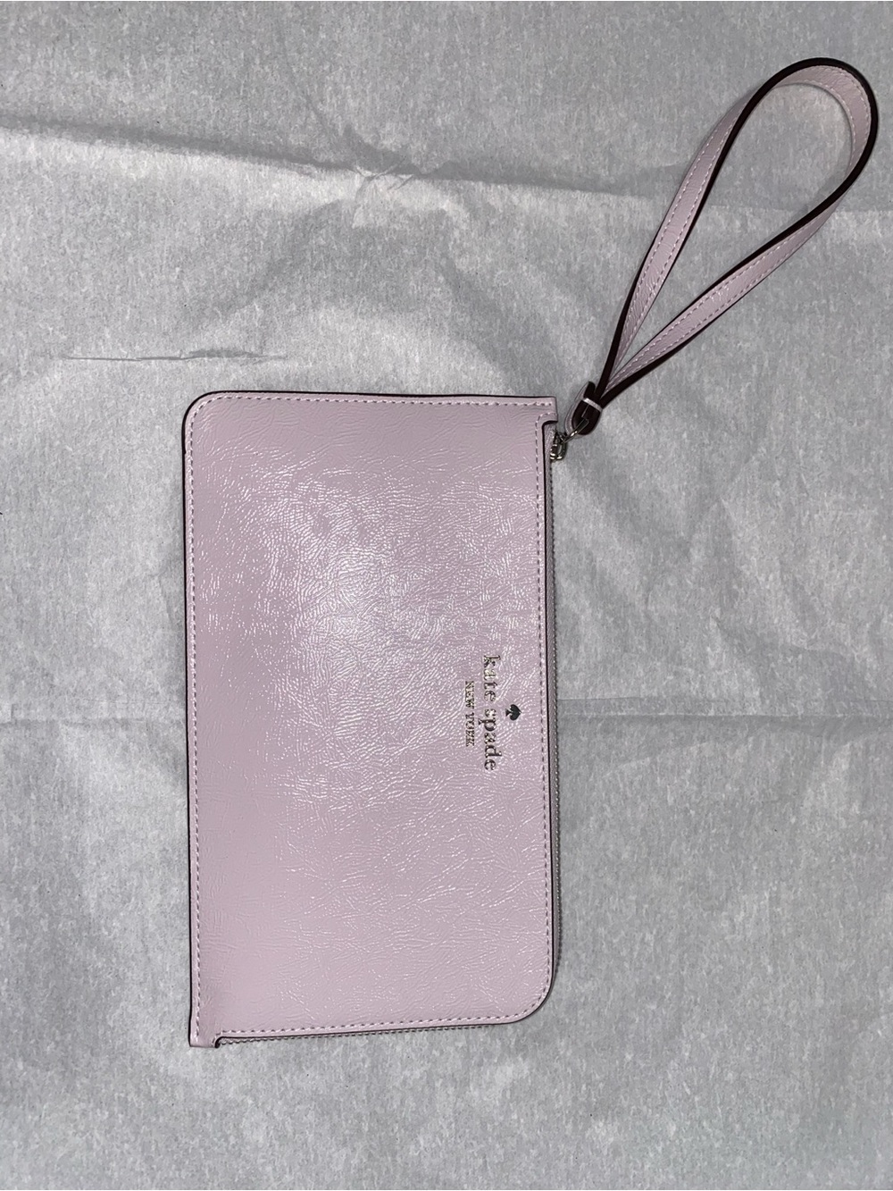 kate spade Pale Pink Leather Wristlet Clutch